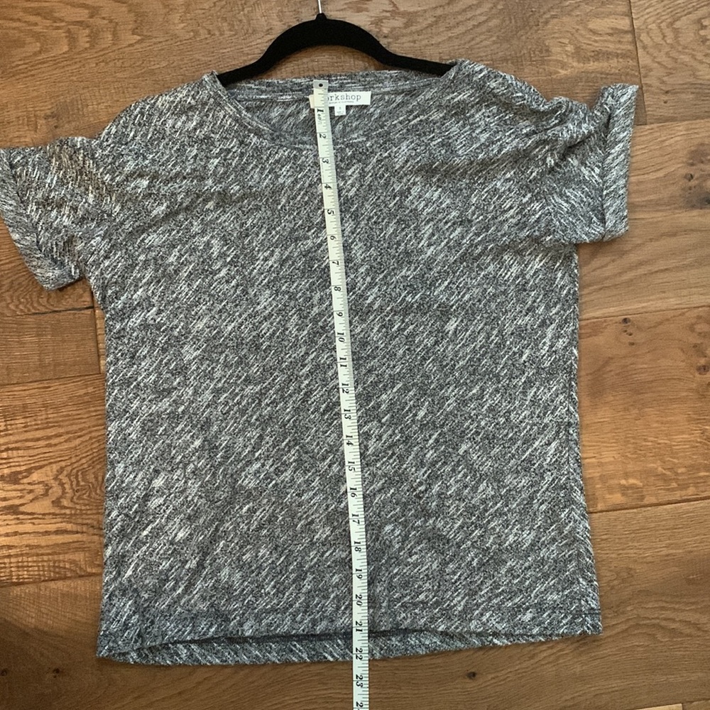 Workshop Republic Clothes Black Gray and White Thick T with Rolled Sleev… - Picture 11 of 11